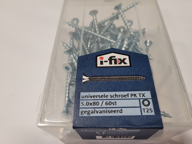 Universele schroef I-fix 5.0 x 80  PK TX T25 60st
